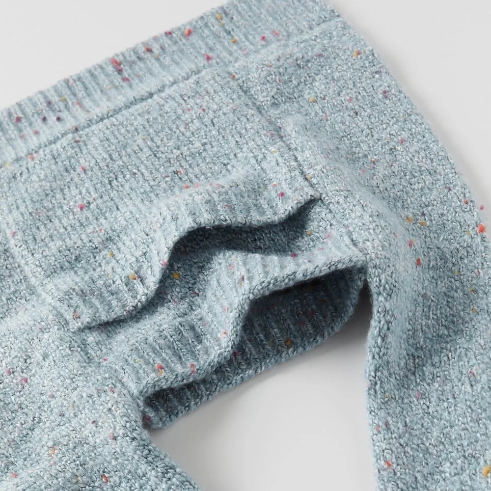 NWOT. Zara Girls Blue Knit Bag with Front Pocket.